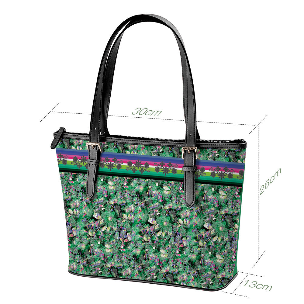 Culture in Nature Green Large Tote Shoulder Bag