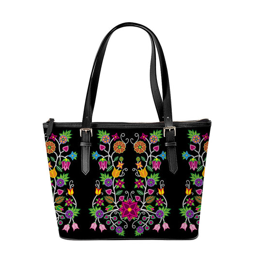 Floral Beadwork Large Tote Shoulder Bag