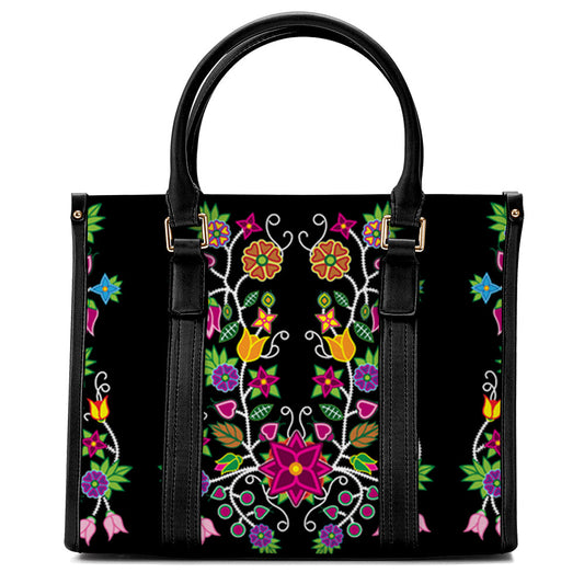 Floral Beadwork Convertible Hand or Shoulder Bag