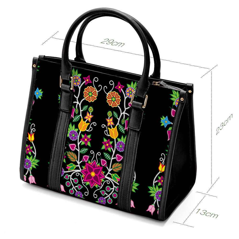 Floral Beadwork Convertible Hand or Shoulder Bag