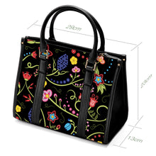 Load image into Gallery viewer, Fresh Fleur Midnight Convertible Hand or Shoulder Bag
