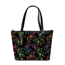Load image into Gallery viewer, Floral Bear Neon Large Tote Shoulder Bag
