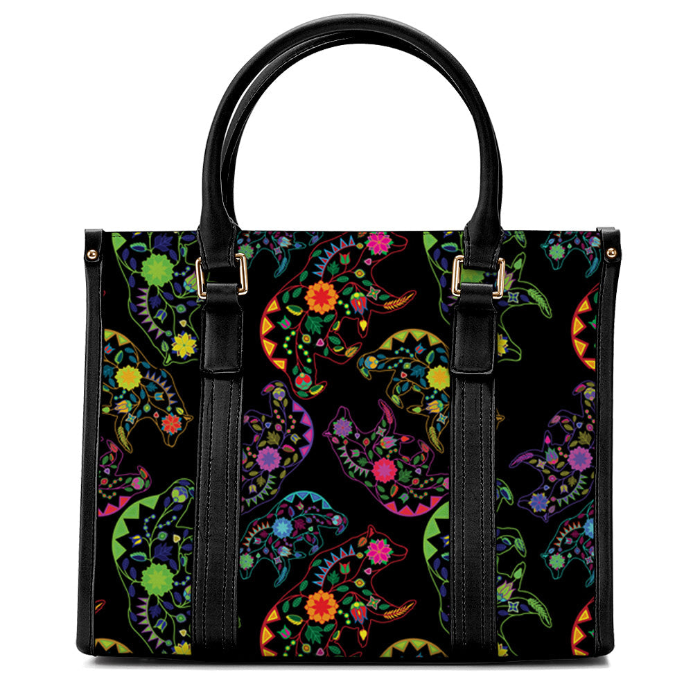 Floral Bear Neon Convertible Hand or Shoulder Bag