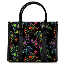 Load image into Gallery viewer, Floral Bear Neon Convertible Hand or Shoulder Bag

