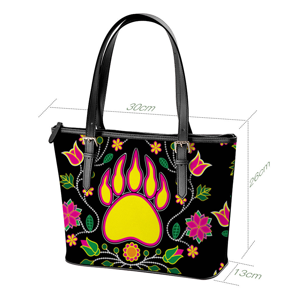 Floral Bearpaw Large Tote Shoulder Bag