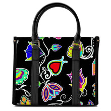 Load image into Gallery viewer, Indigenous Paisley Black Convertible Hand or Shoulder Bag
