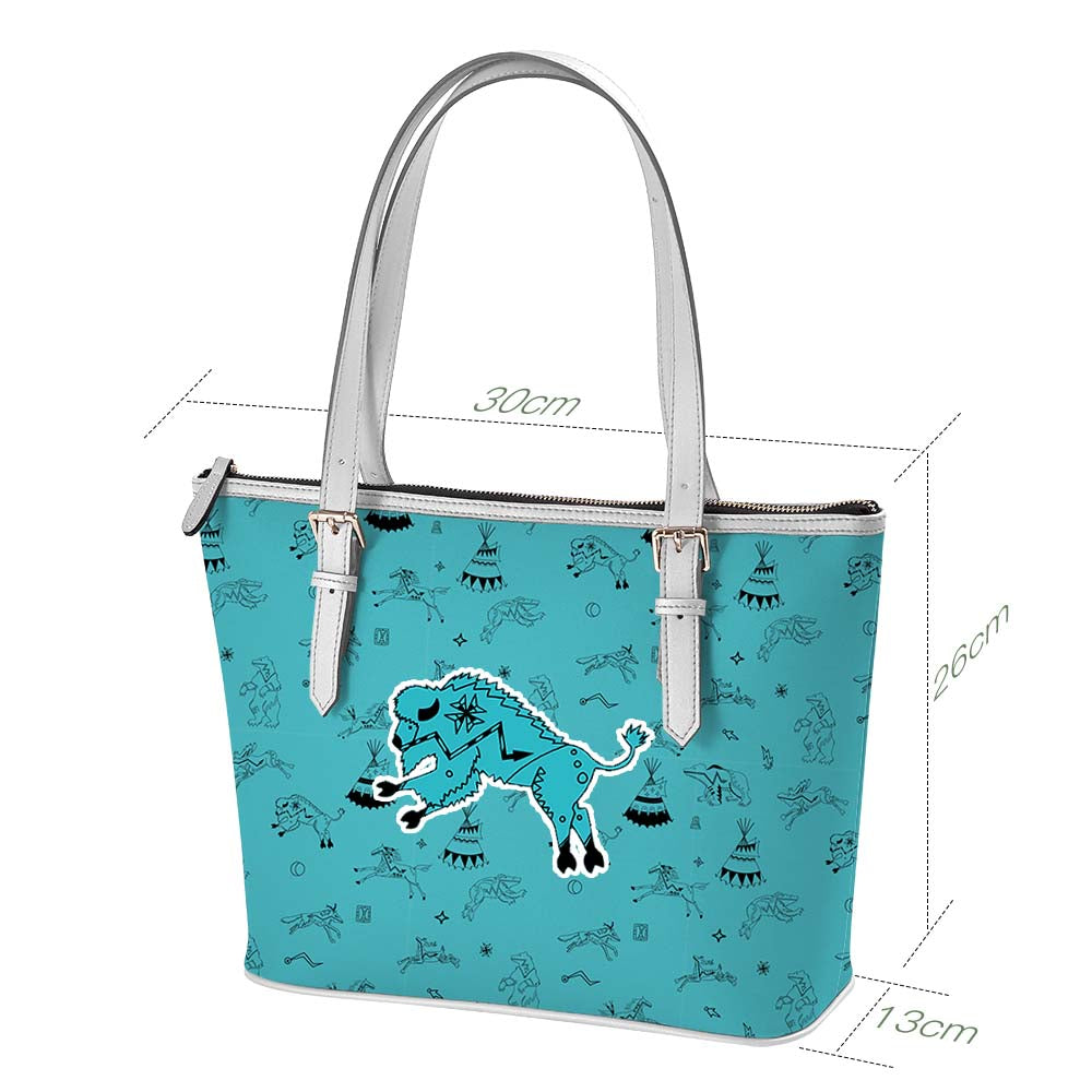 Ledger Dabbles Turquoise Large Tote Shoulder Bag