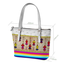 Load image into Gallery viewer, Ledger Round Dance White Large Tote Shoulder Bag
