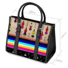 Load image into Gallery viewer, Ledger Round Dance Black Convertible Hand or Shoulder Bag
