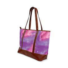 Load image into Gallery viewer, Animal Ancestors 7 Aurora Gases Pink and Purple Tote Handbag
