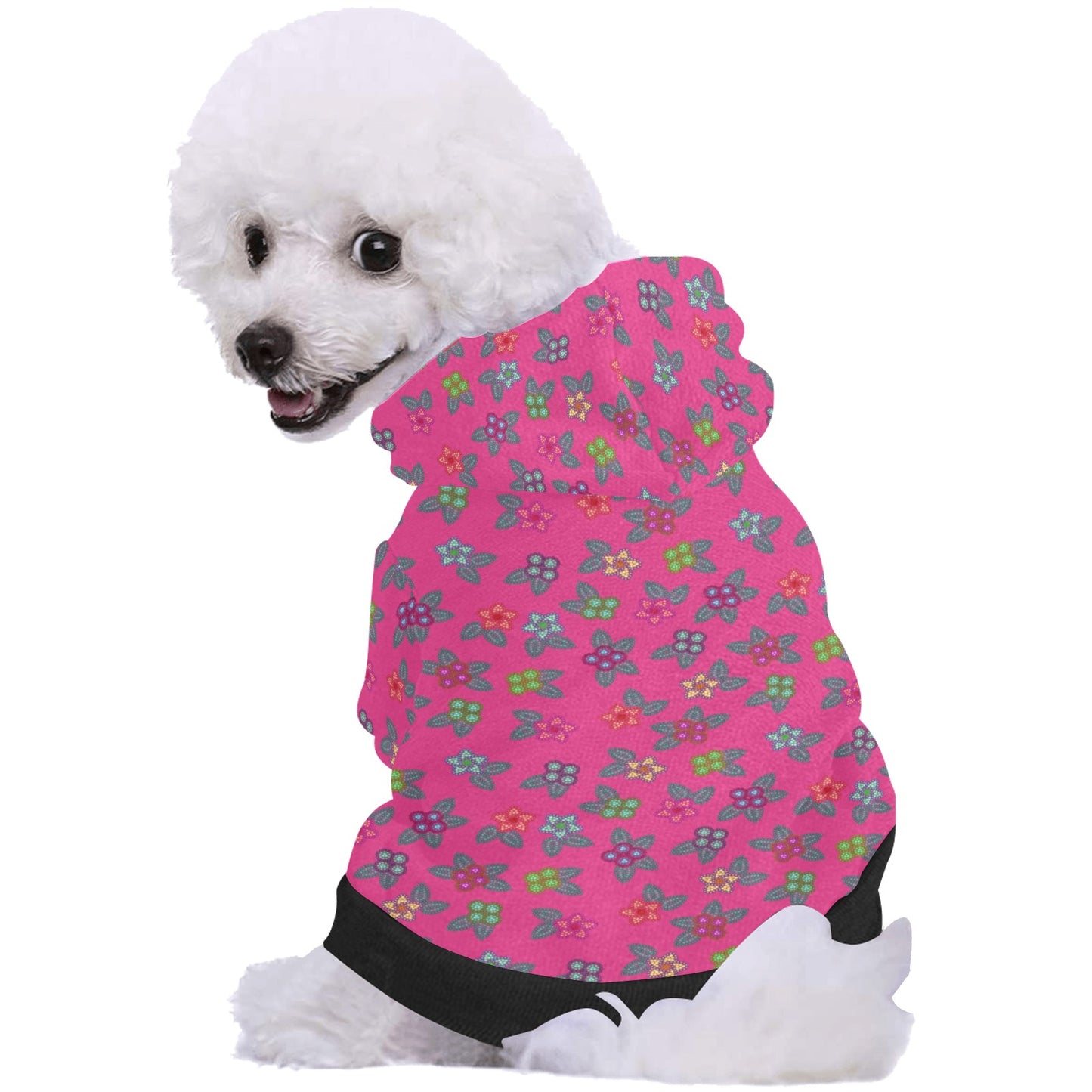 Berry Flowers Pet Dog Hoodie