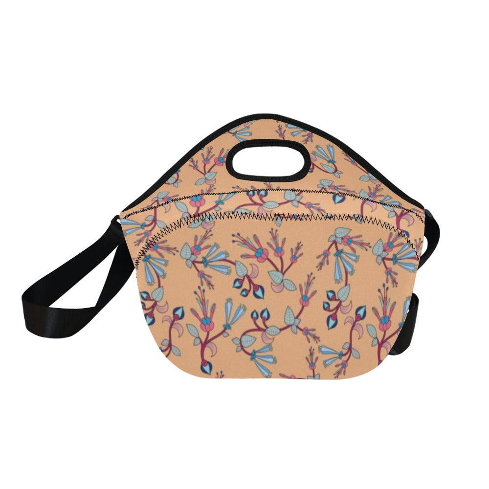 Swift Floral Peache Neoprene Lunch Bag/Large