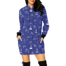 Load image into Gallery viewer, Ledger Dabbles Blue Hoodie Dress
