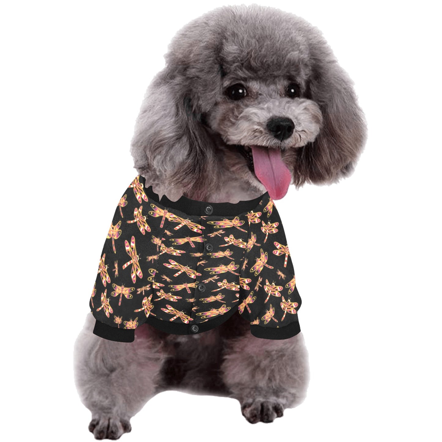 Gathering Yellow Black Pet Dog Round Neck Shirt