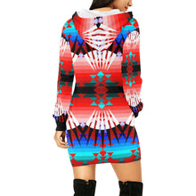 Load image into Gallery viewer, Northwest Ribbonwork Bustles Hoodie Dress
