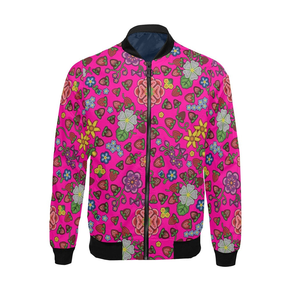 Berry Pop Blush Bomber Jacket for Men