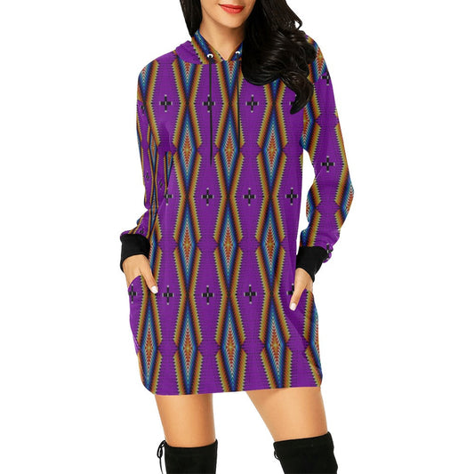 Diamond in the Bluff Purple Hoodie Dress