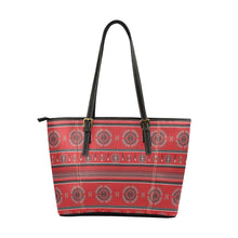 Load image into Gallery viewer, Evening Feather Wheel Blush Leather Tote Bag
