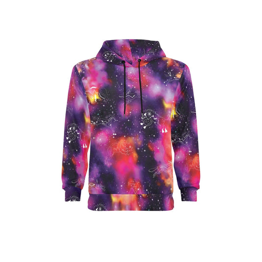 Animal Ancestors 9 Cosmic Swirl Purple and Red Fleece Hoodie