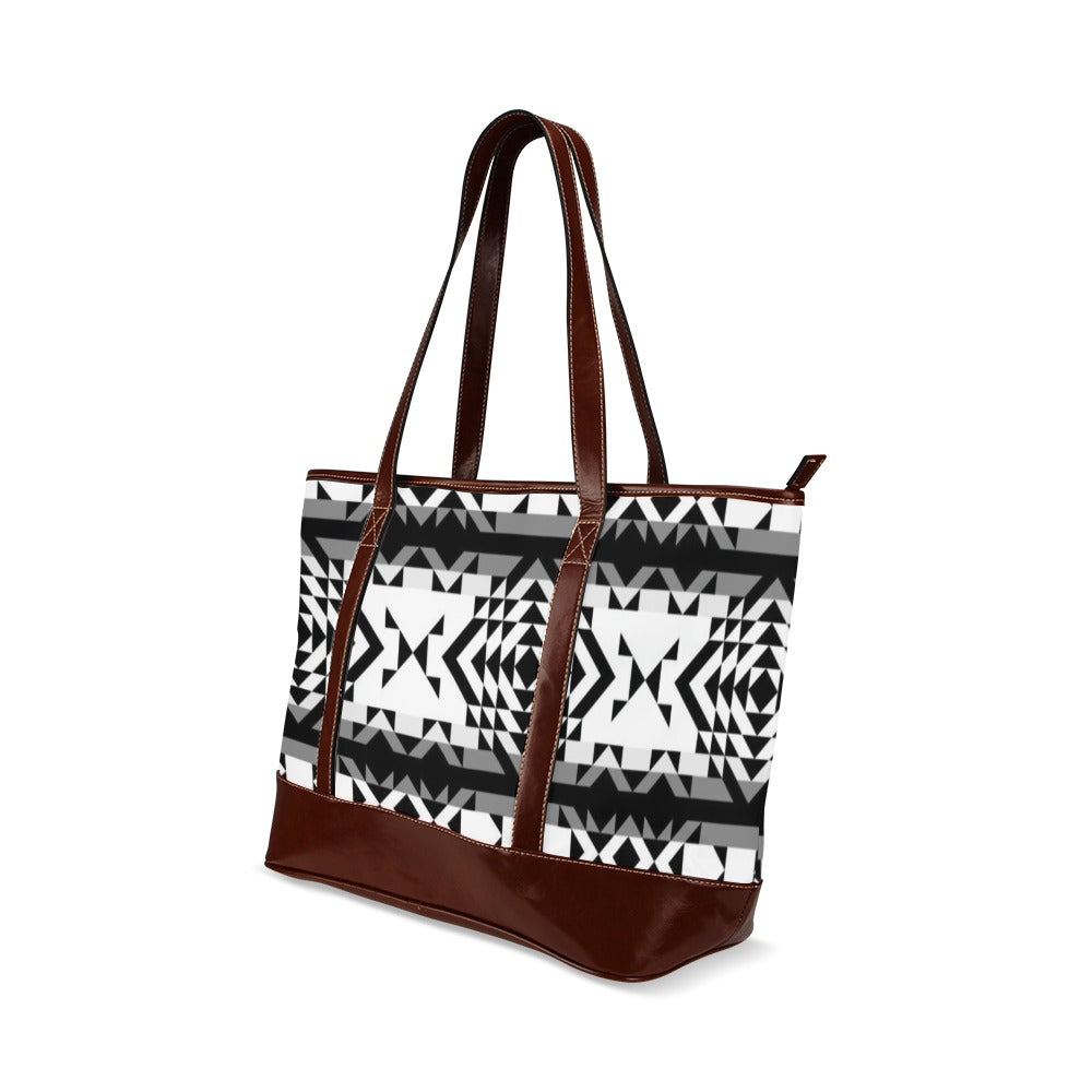 Black Rose Blizzard Tote Handbag