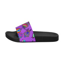 Load image into Gallery viewer, Indigenous Paisley Dark Orchid Women&#39;s Slide Sandals
