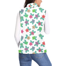 Load image into Gallery viewer, Berry Flowers White Women&#39;s Padded Vest Jacket
