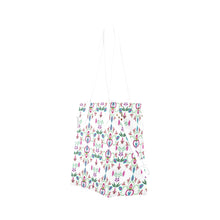 Load image into Gallery viewer, Quilled Divine White Clover Canvas Tote Bag
