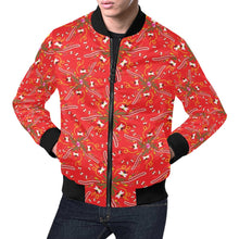 Load image into Gallery viewer, Willow Bee Cardinal Bomber Jacket for Men
