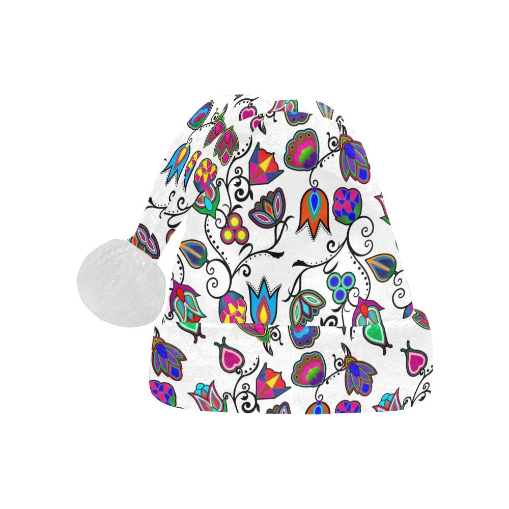 Indigenous Paisley White Santa Hat