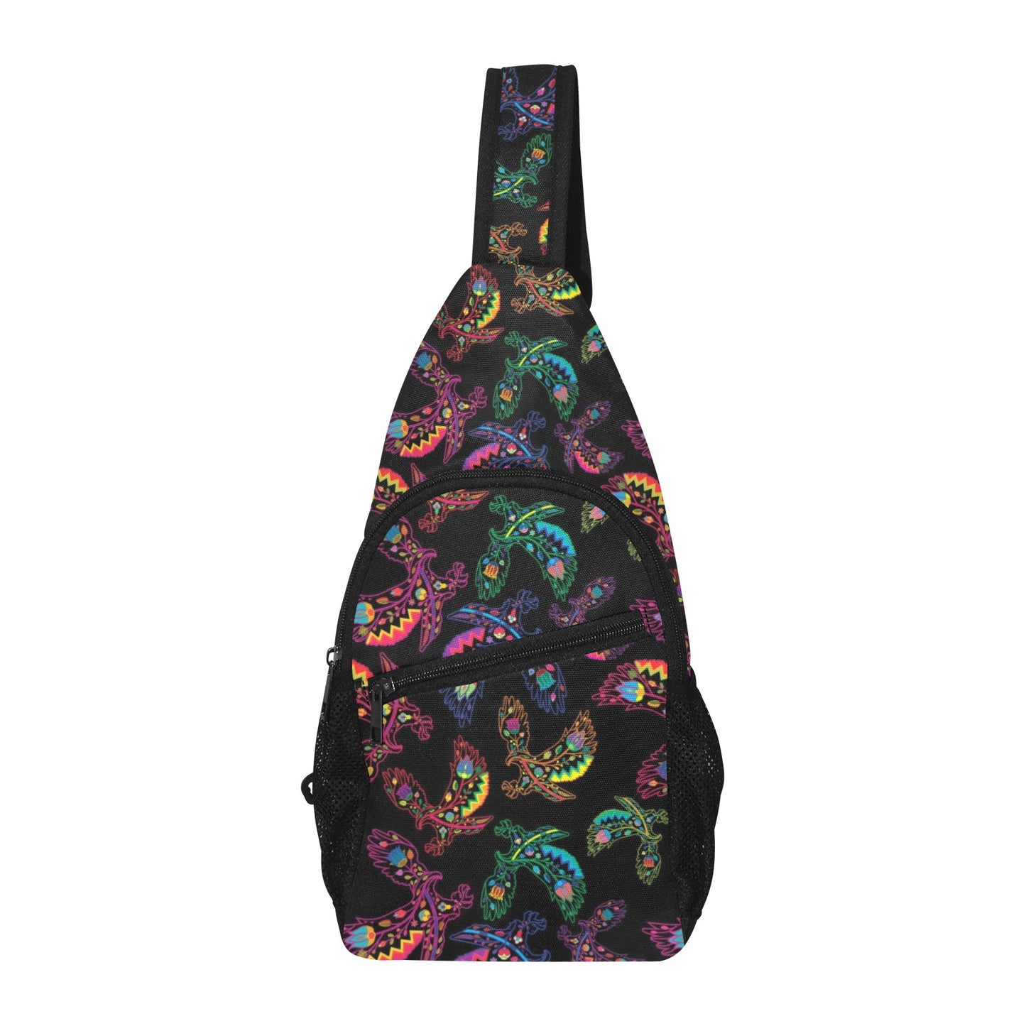 Neon Floral Eagles Chest Bag