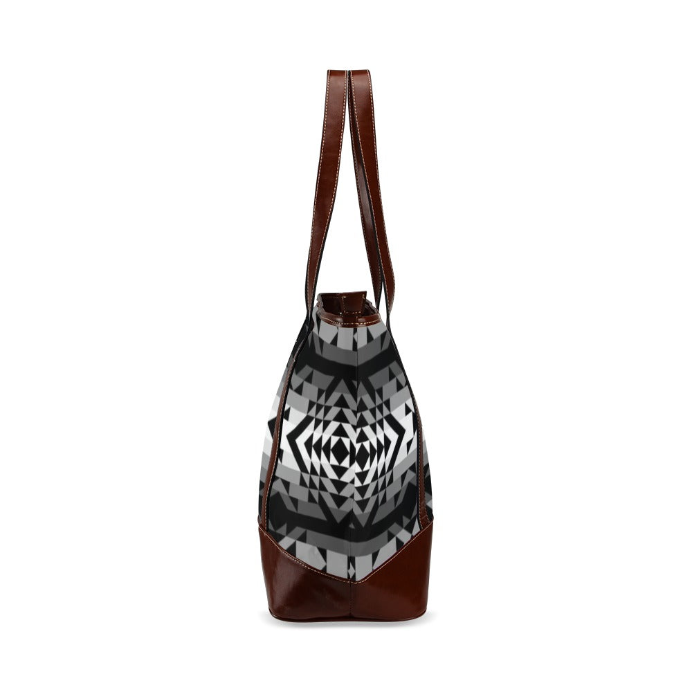 Black Rose Shadow Tote Handbag