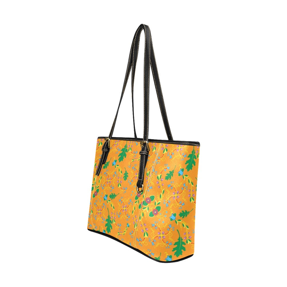 Vine Life Sunshine Leather Tote Bag