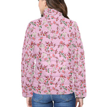 Load image into Gallery viewer, Strawberry Floral Women&#39;s Stand Collar Padded Jacket
