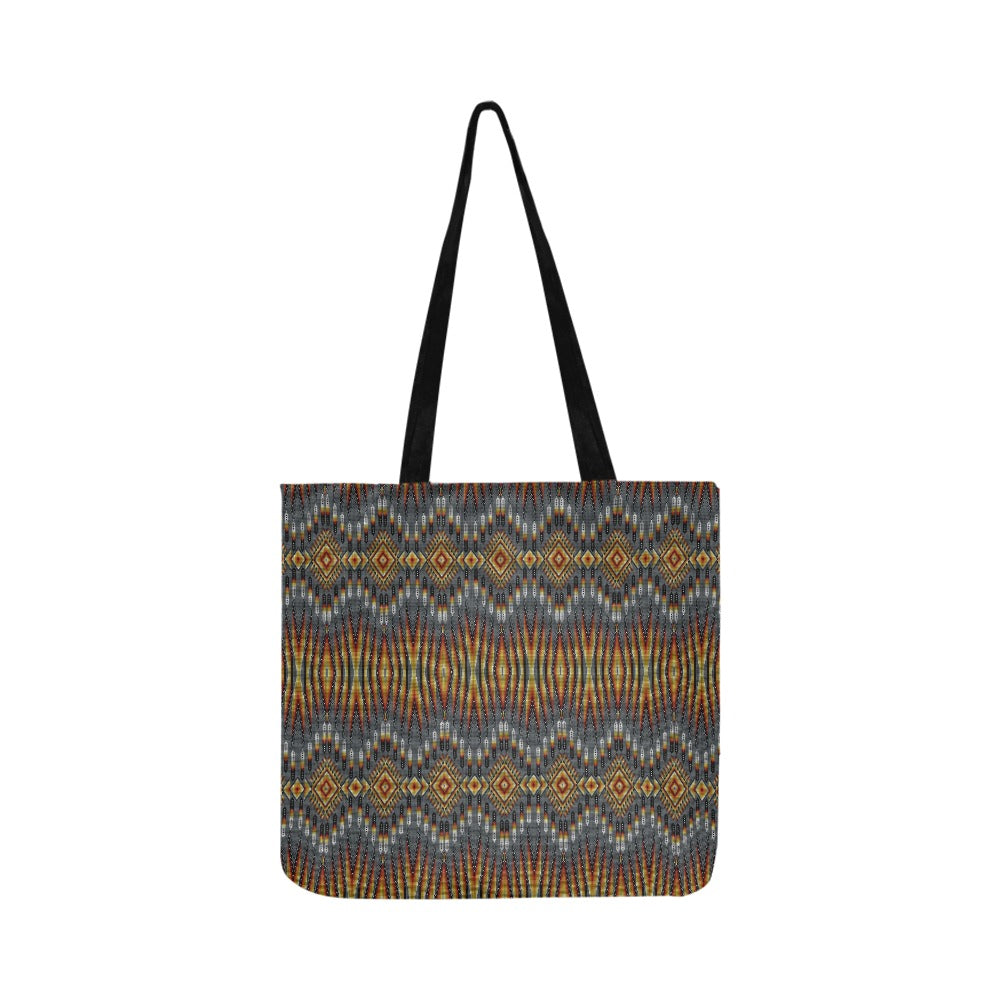 Fire Feather Grey Reusable Shopping Bag