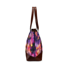 Load image into Gallery viewer, Animal Ancestors 9 Cosmic Swirl Purple and Red Tote Handbag
