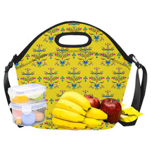 Load image into Gallery viewer, Dakota Damask Yellow Neoprene Lunch Bag/Large
