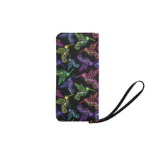 Load image into Gallery viewer, Neon Floral Hummingbirds Women&#39;s Clutch Purse
