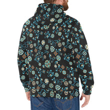 Load image into Gallery viewer, Ocean Bloom Men&#39;s Long Sleeve Fleece Hoodie
