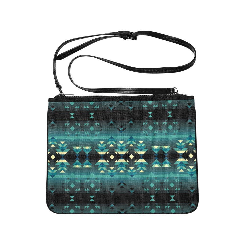 Inspire Green Slim Clutch Bag