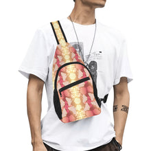 Load image into Gallery viewer, Butterfly and Roses on Geometric Chest Bag
