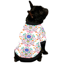 Load image into Gallery viewer, Floral Beadwork Four Clans White Pet Dog Round Neck Shirt
