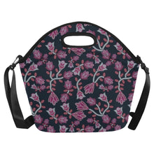 Load image into Gallery viewer, Beaded Pink Neoprene Lunch Bag
