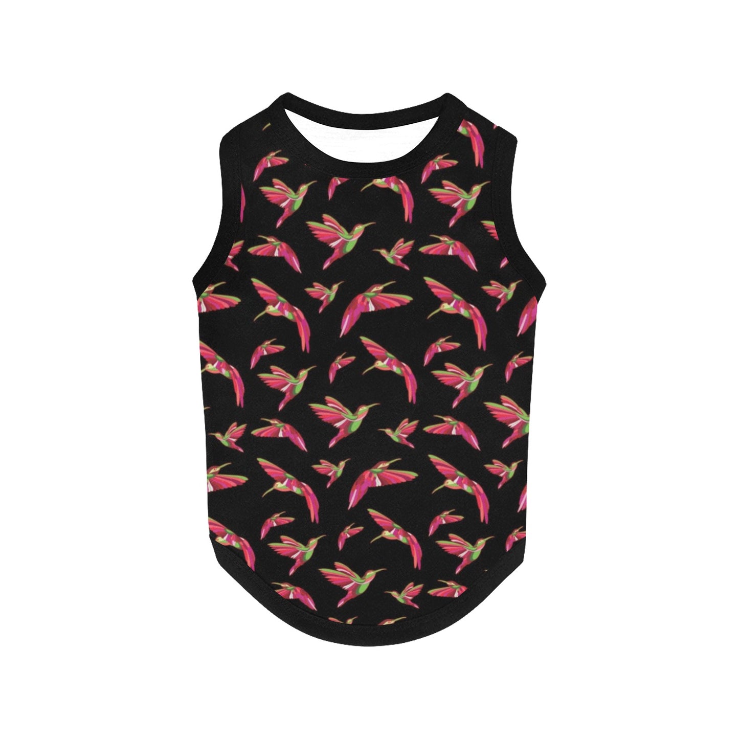 Red Swift Colourful Black Pet Tank Top