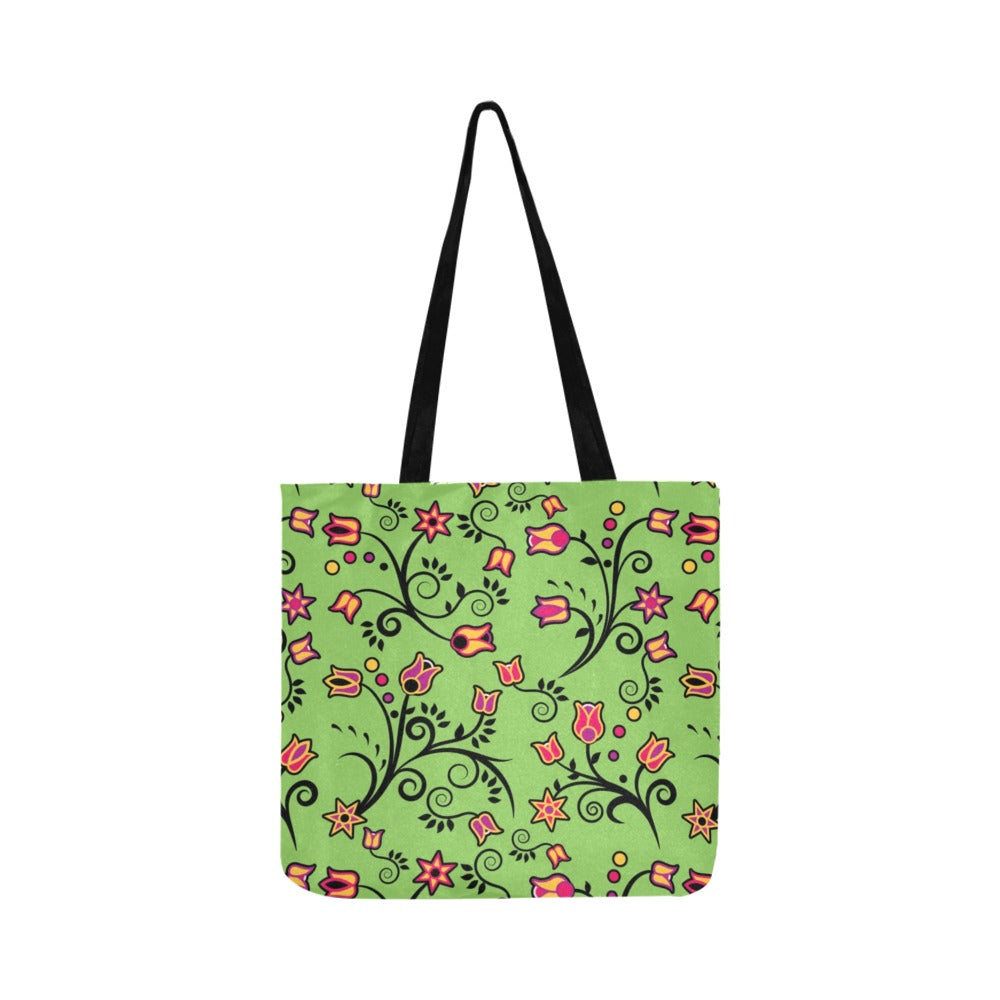 LightGreen Yellow Star Reusable Shopping Bag