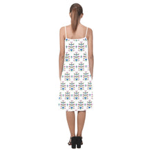 Load image into Gallery viewer, Dakota Damask White Alcestis Slip Dress
