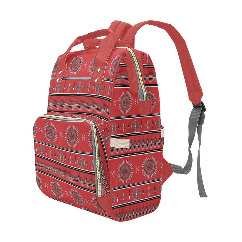 Evening Feather Wheel Blush Diaper Bag