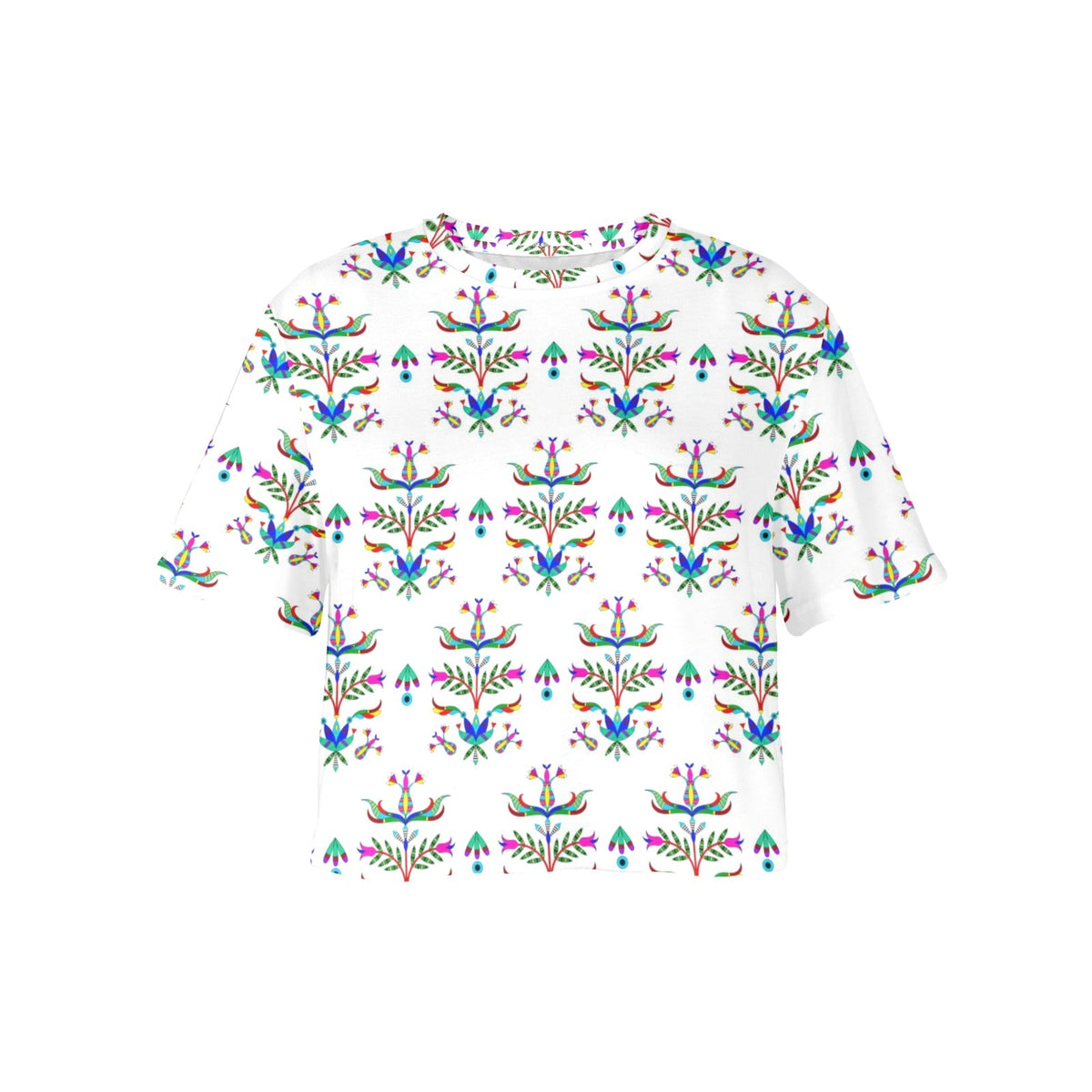Dakota Damask White Crop Top