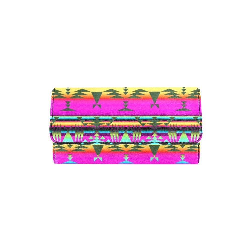 Between the Sunset Mountains Women's Trifold Wallet