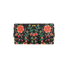 Load image into Gallery viewer, Floral Beadwork Six Bands Women&#39;s Trifold Wallet
