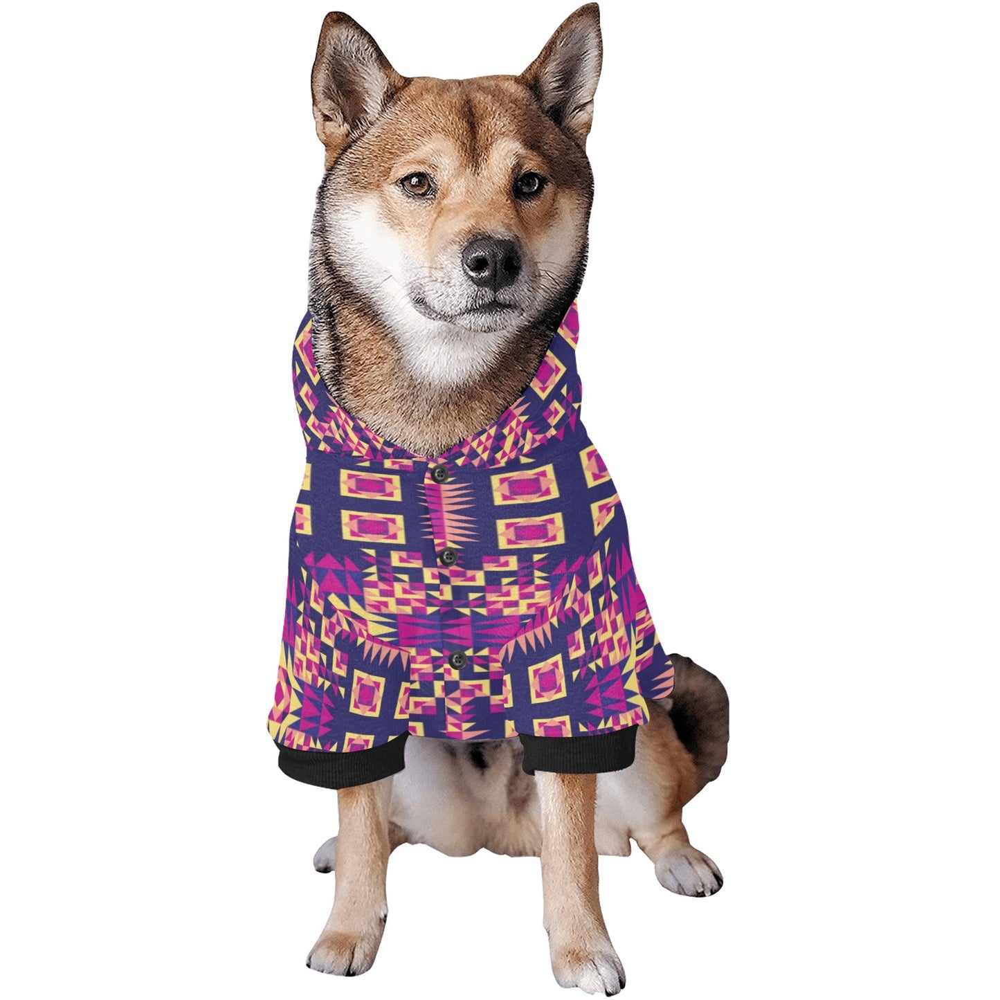 Kaleidoscope Bleu Pet Dog Hoodie